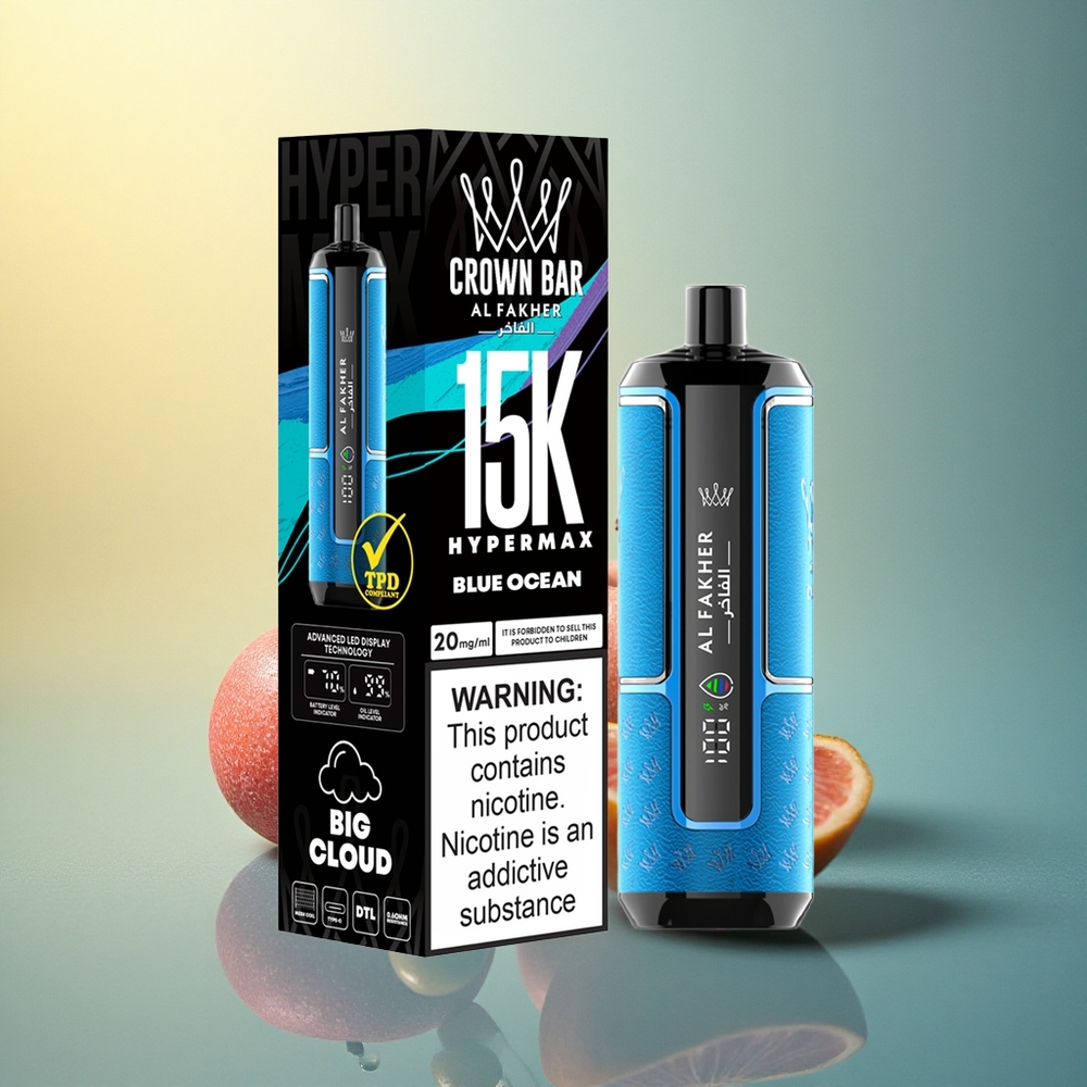 Al Fakher Crown Bar 15K Hypermax Blue Ocean 22ml 600mAh 6mg Nicotine