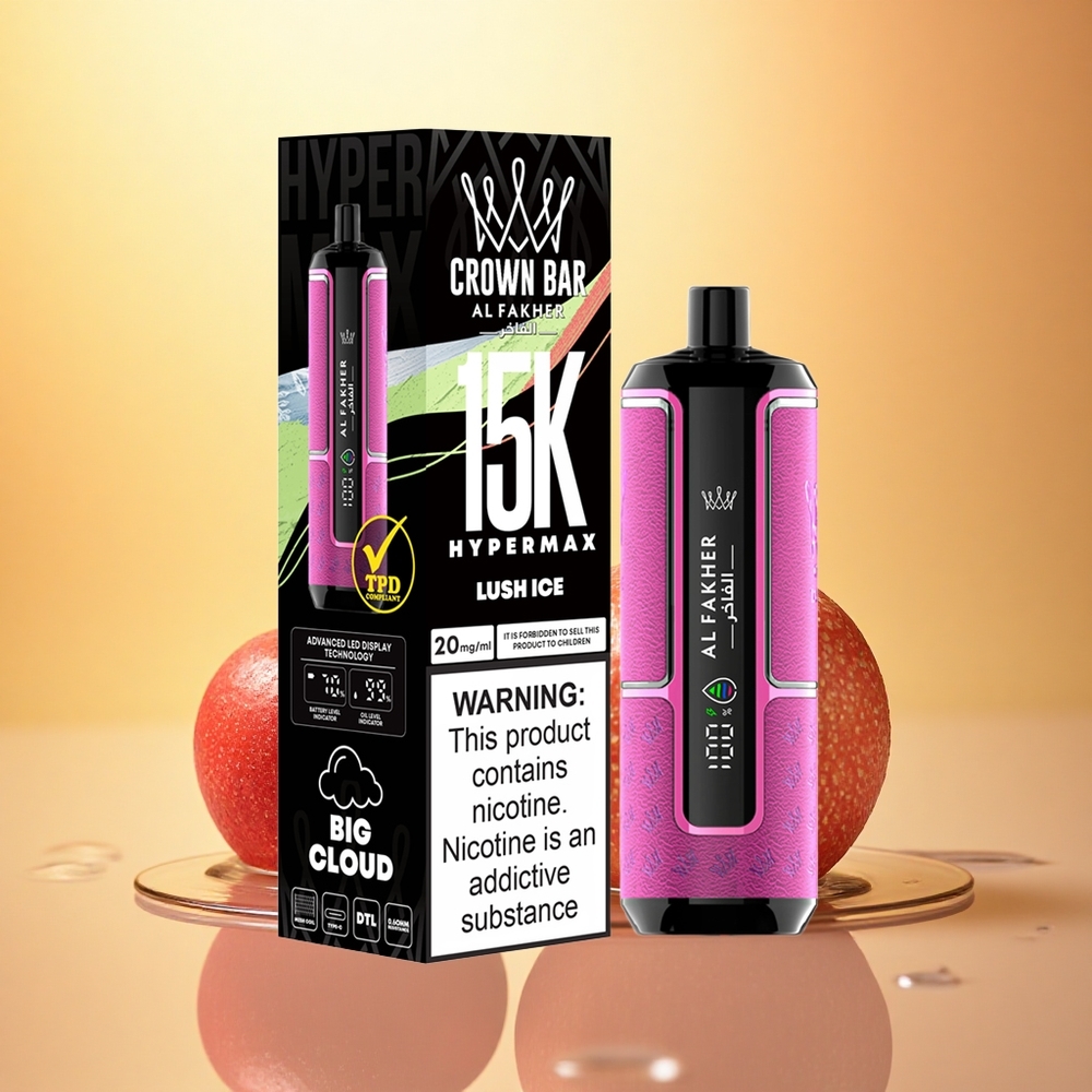 Al Fakher Crown Bar 15K Hypermax Lush Ice 22ml 600mAh Direct-to-Lung