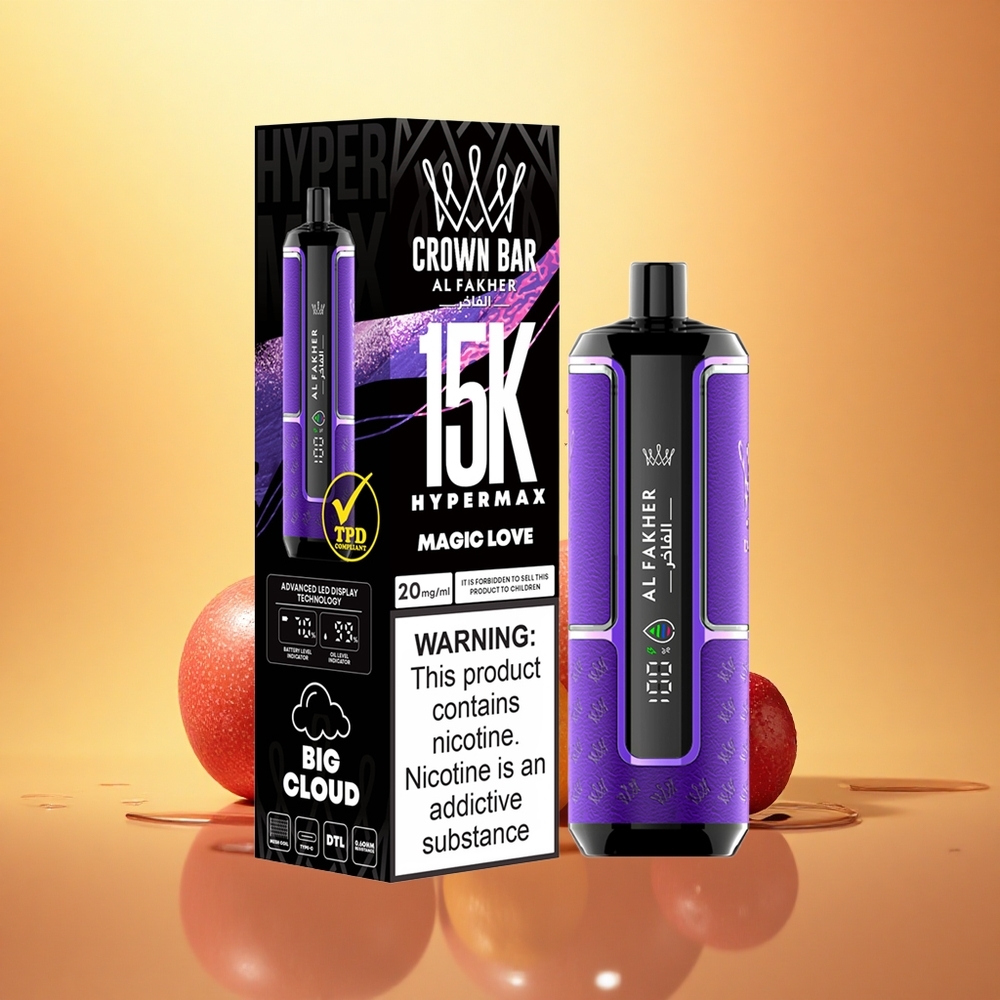 Al Fakher Crown Bar 15K Hypermax Magic Love 600mAh Compact Lightweight