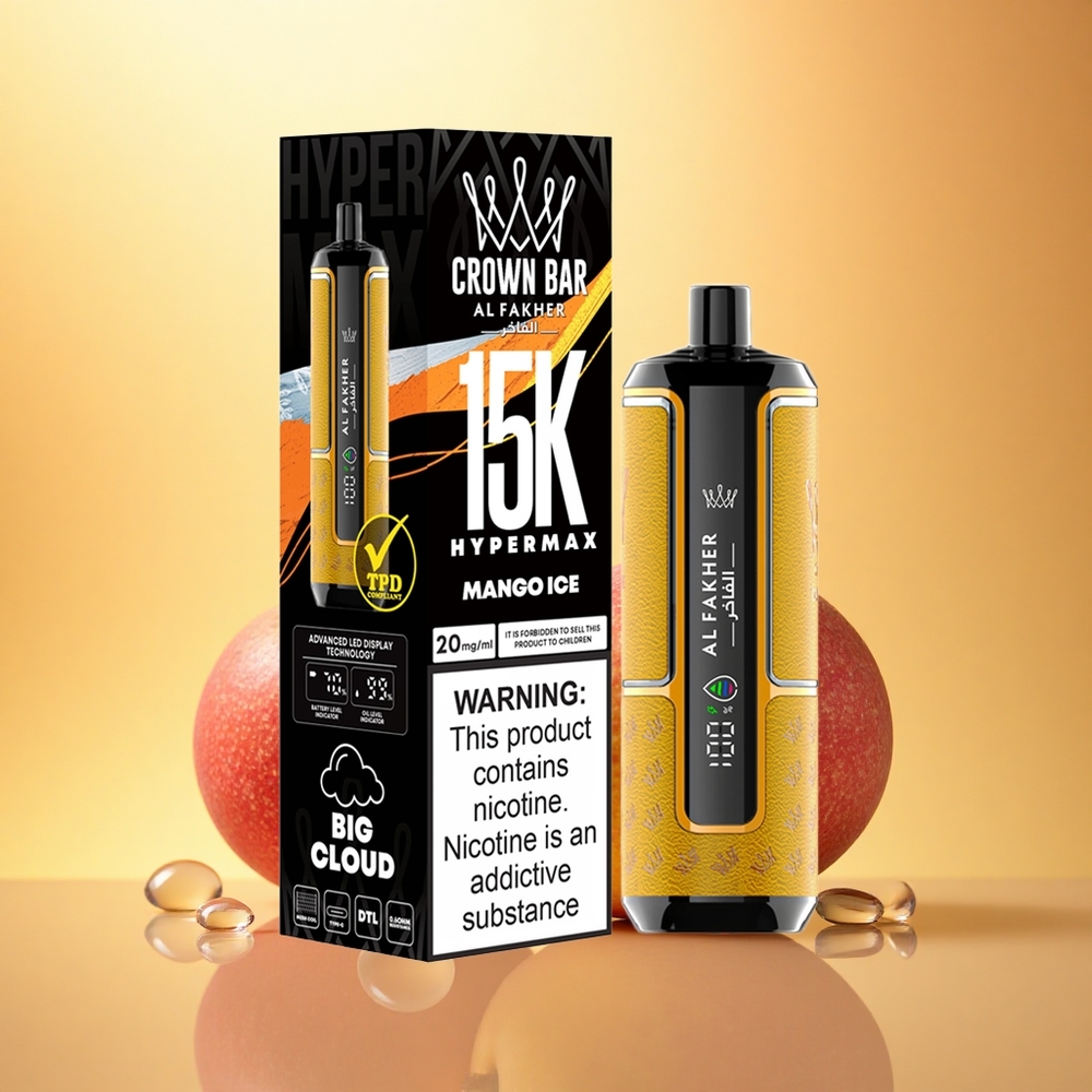 Al Fakher Crown Bar 15K Hypermax Mango Ice 22ml 600mAh Nicotine 6mg/ml