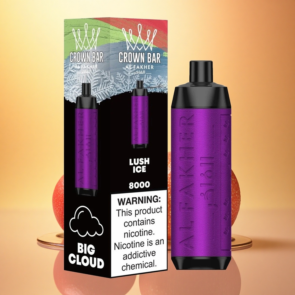 Al Fakher Crown Bar 8000 Crystal Ice Lush Crystal 600mAh 18mL 5mg Nicotine