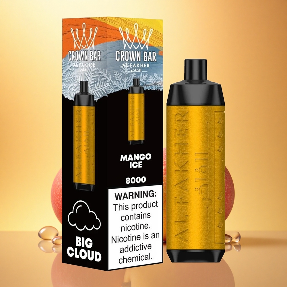 Al Fakher Crown Bar 8000 Crystal Mango Ice 600mAh 18ml Nicotine 5mg