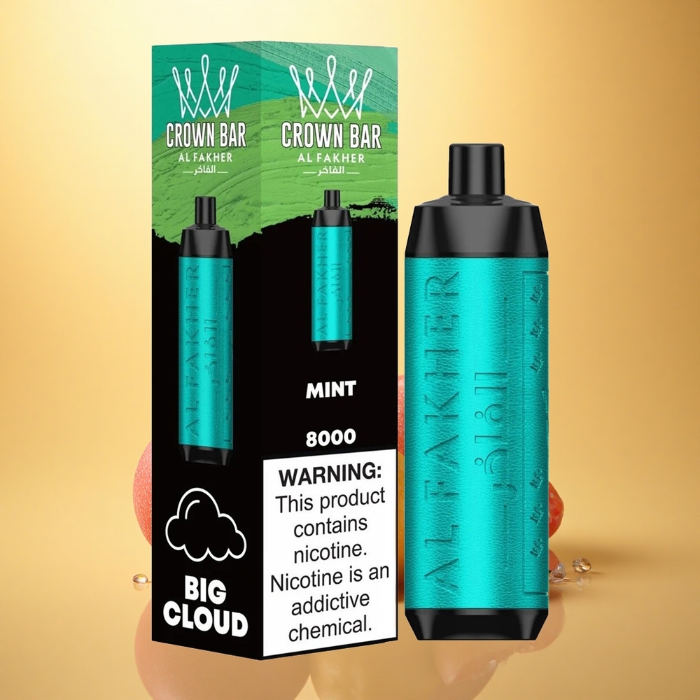 Al Fakher Crown Bar 8000 Crystal Mint 600mAh 18mL 5mg Nicotine