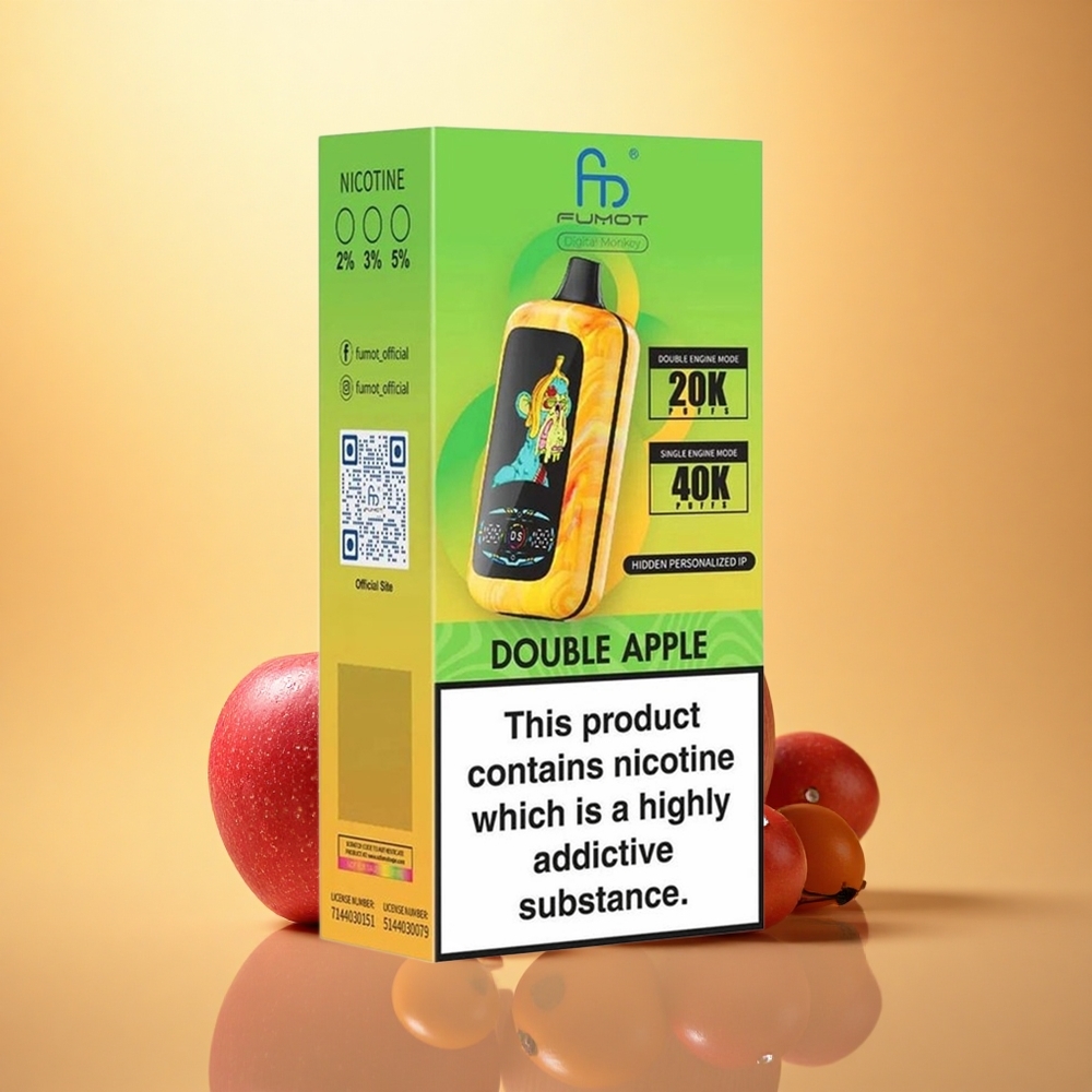 Fumot Digital Monkey 20000/40000 Puffs Double Apple Dual Mesh Coil 850mAh