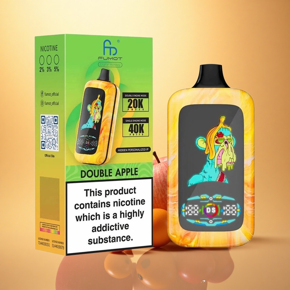 Fumot Digital Monkey 20000/40000 Puffs Double Apple Dual Mesh Coil 850mAh