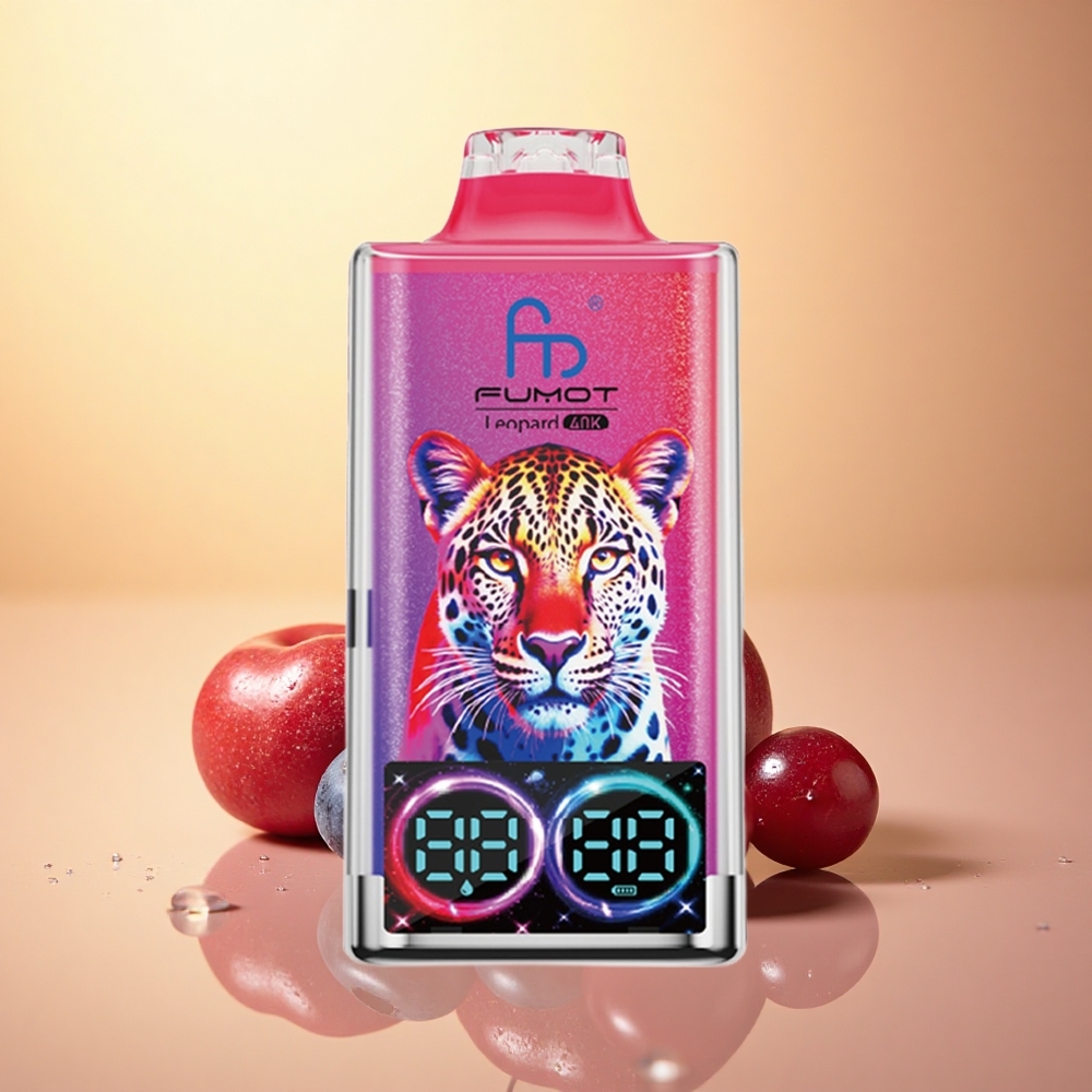 Fumot Leopard 40K Puffs Blueberry Cherry Cranberry 5% Nicotine Dual Mesh 700mAh