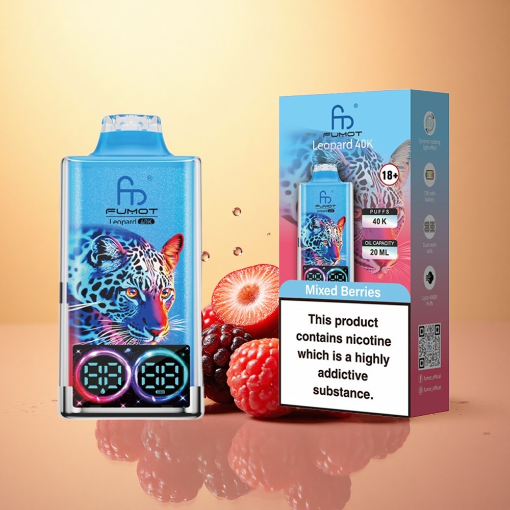 Fumot Leopard 40K Puffs Mixed Berries 5% Nicotine Dual Mesh 700mAh