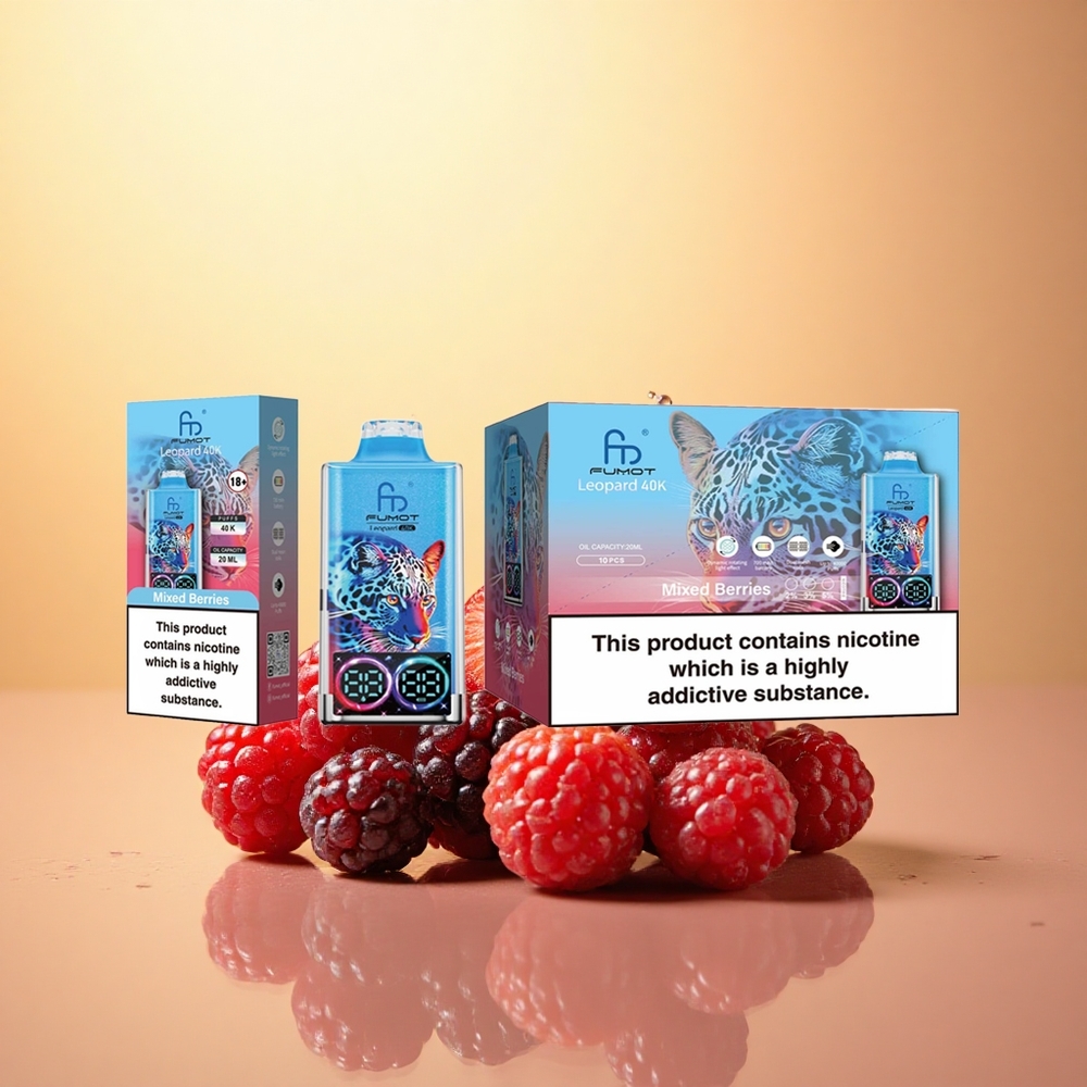 Fumot Leopard 40K Puffs Mixed Berries 5% Nicotine Dual Mesh 700mAh