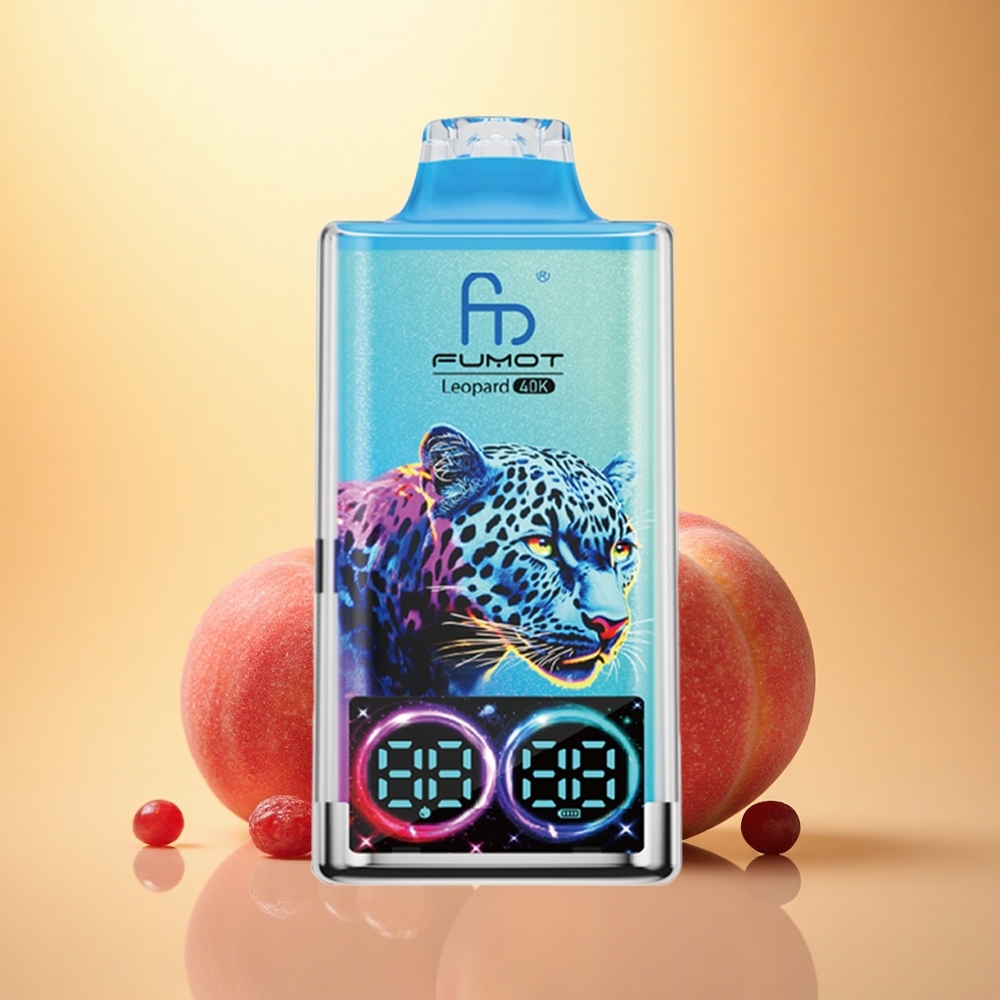 Fumot Leopard 40K Puffs Peach Berry Dual Mesh 5% Nicotine 700mAh