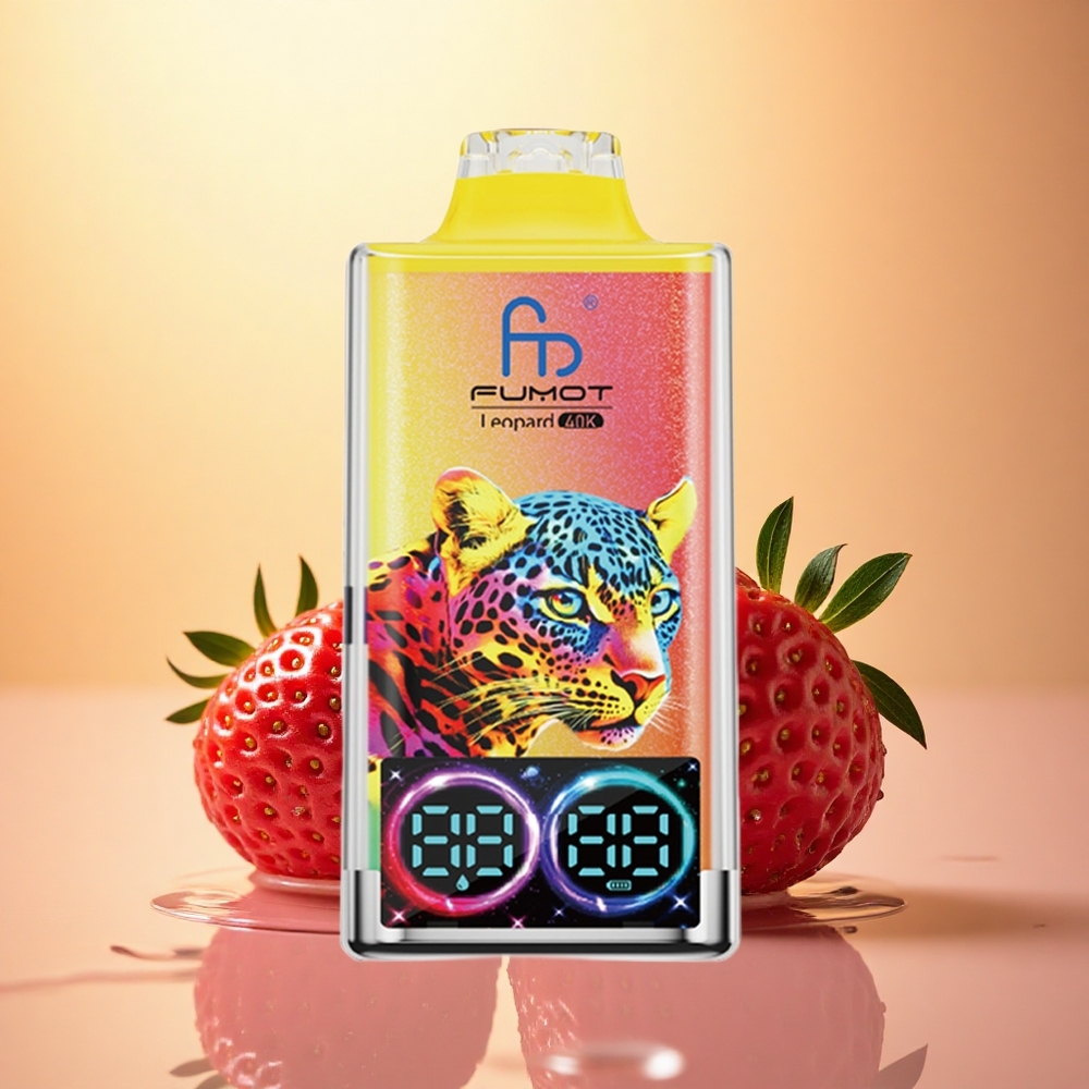 Fumot Leopard 40K Puffs Strawberry Ice 5% Nicotine Dual Mesh 700mAh