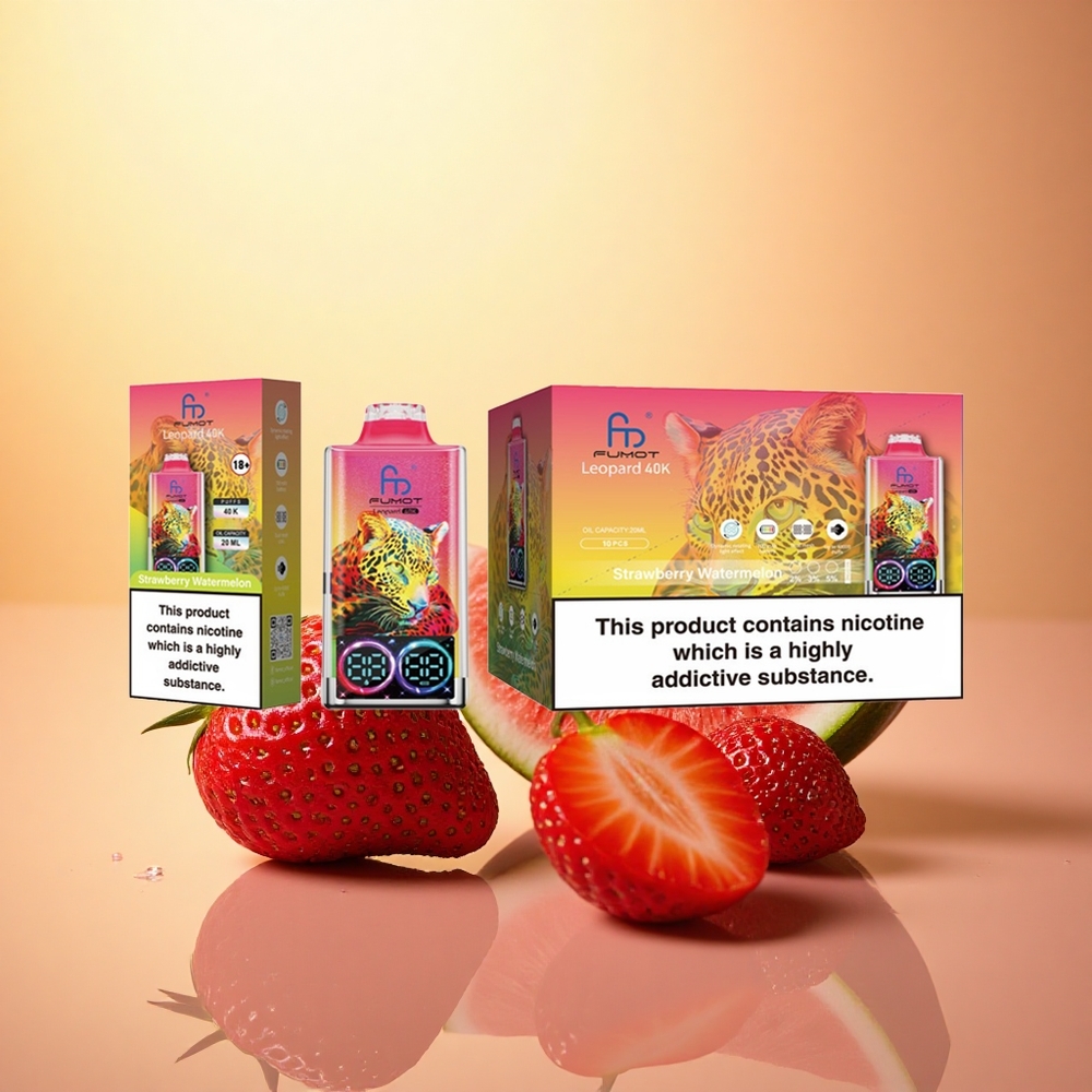 Fumot Leopard 40K Puffs Strawberry Watermelon 5% Nicotine 700mAh Dual Mesh