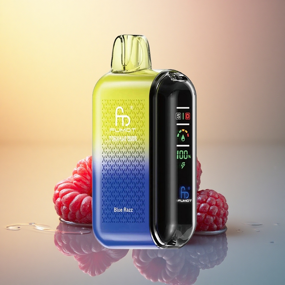 Fumot Tornado 20000 Puffs Blue Razz Dual Mesh Coil 850mAh