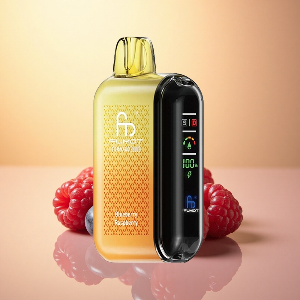 Fumot Tornado 20000 Puffs Blueberry Raspberry Dual Mesh 850mAh