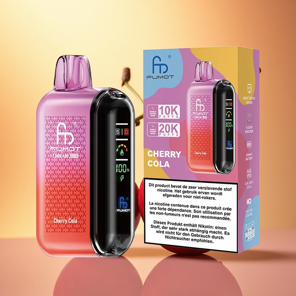 Fumot Tornado 20000 Puffs Cherry Cola Dual Mesh Coil 850mAh