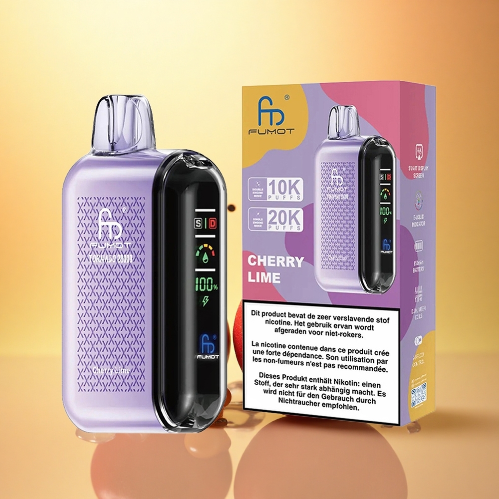 Fumot Tornado 20000 Puffs Cherry Lime 20ml Dual Mesh 850mAh