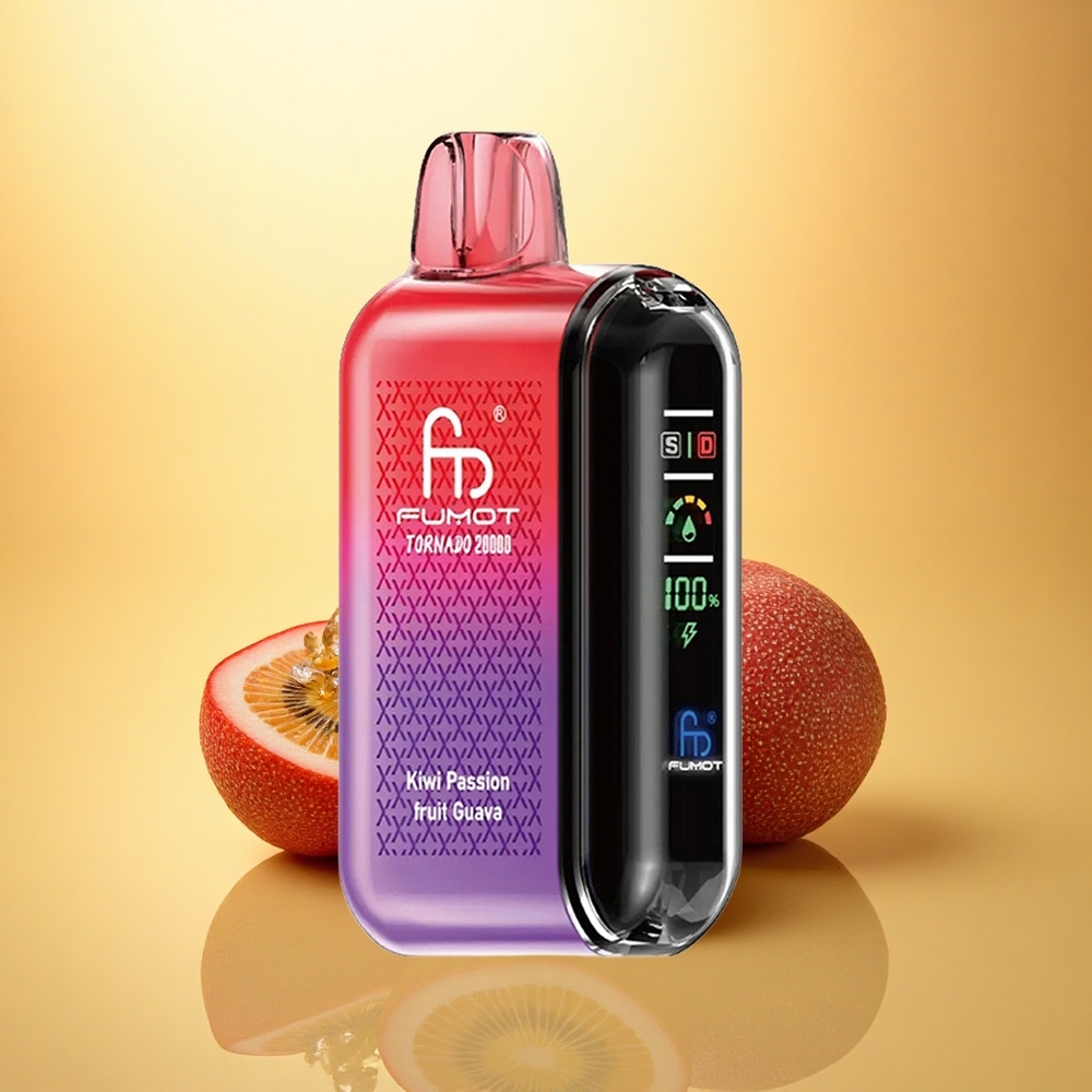 Fumot Tornado 20000 Puffs Kiwi Passion Fruit Guava Dual Mesh Coil 850mAh 2% Nicotine