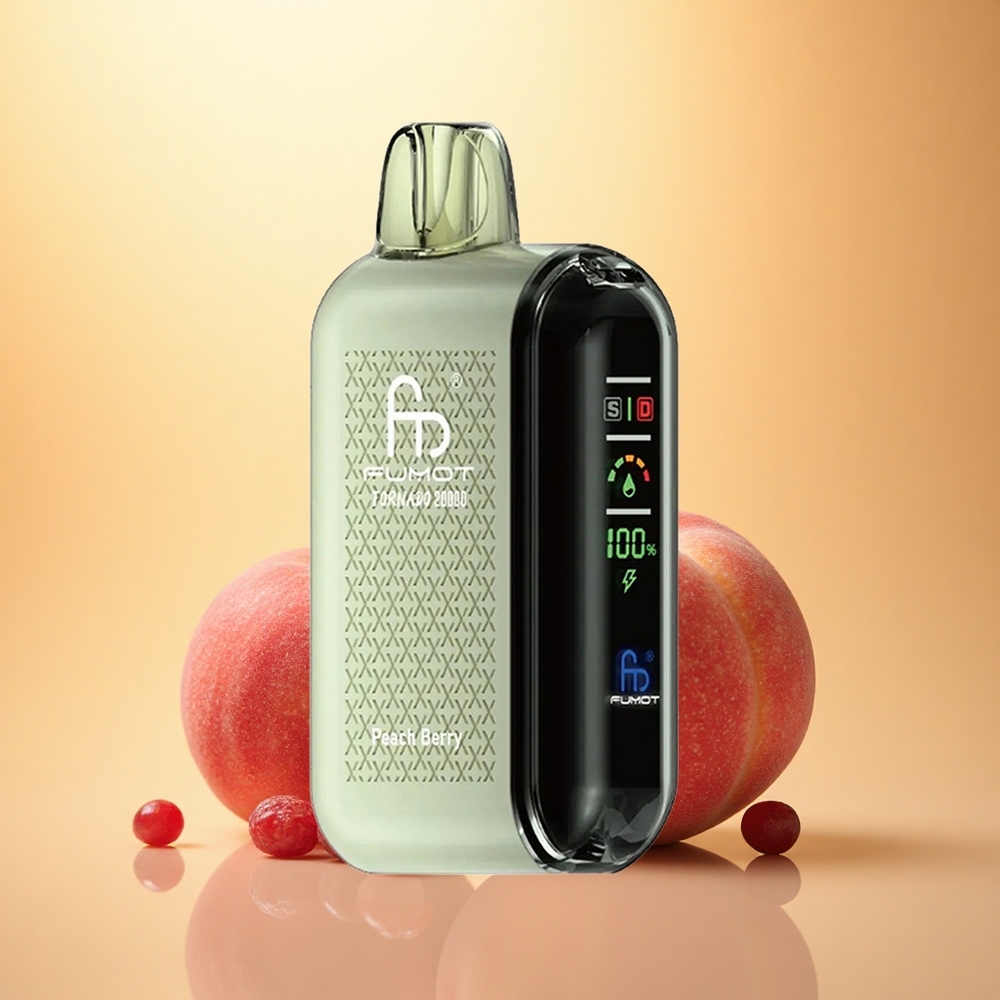 Fumot Tornado 20000 Puffs Peach Berry Dual Mesh 20ml 850mAh