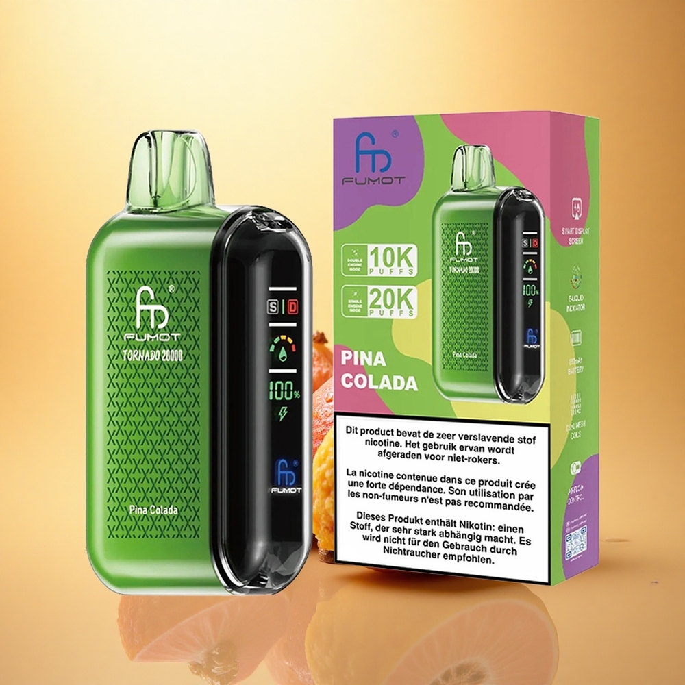 Fumot Tornado 20000 Puffs Pina Colada Dual Mesh 20ml 850mAh