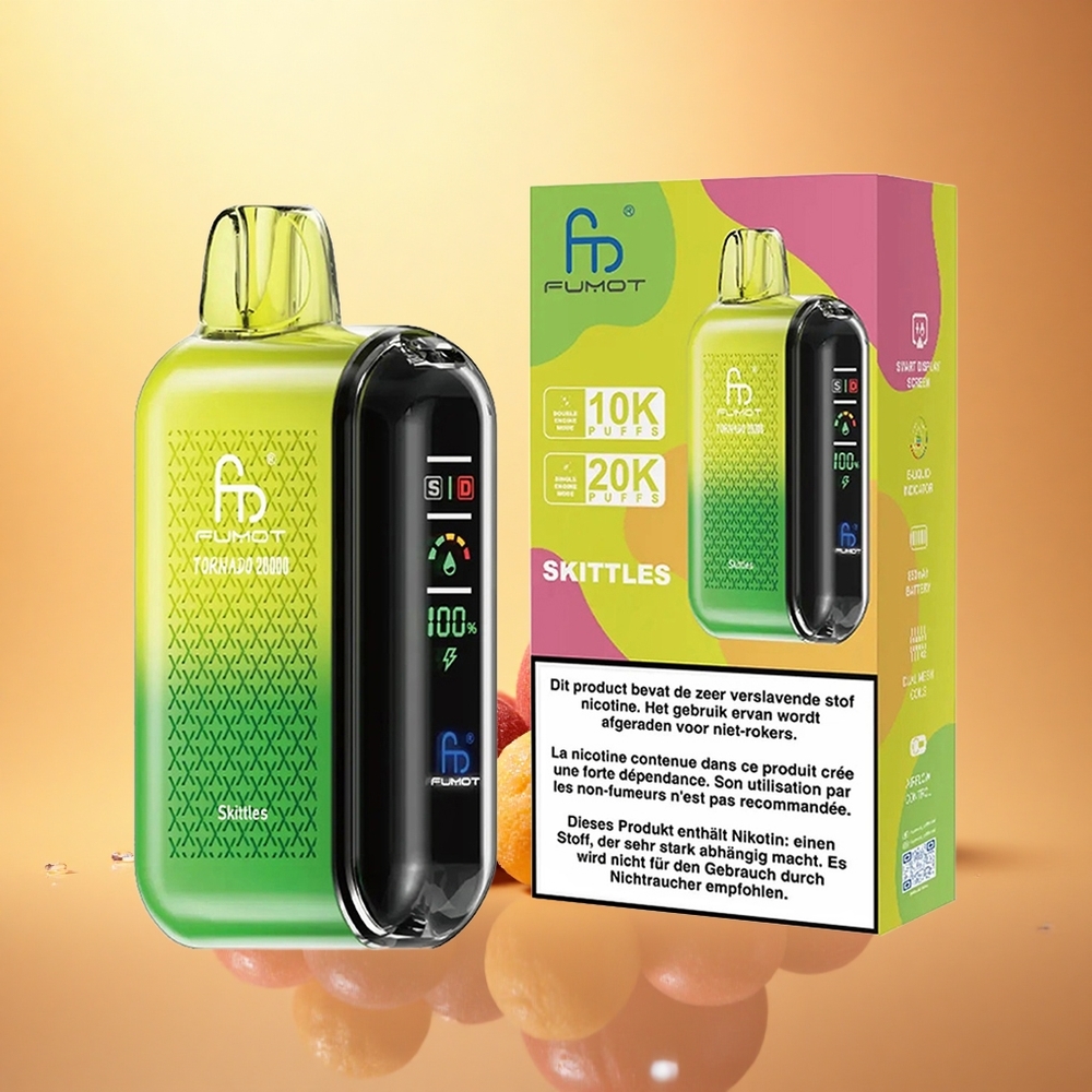 Fumot Tornado 20000 Puffs Skittles Dual Mesh 850mAh 2% Nicotine