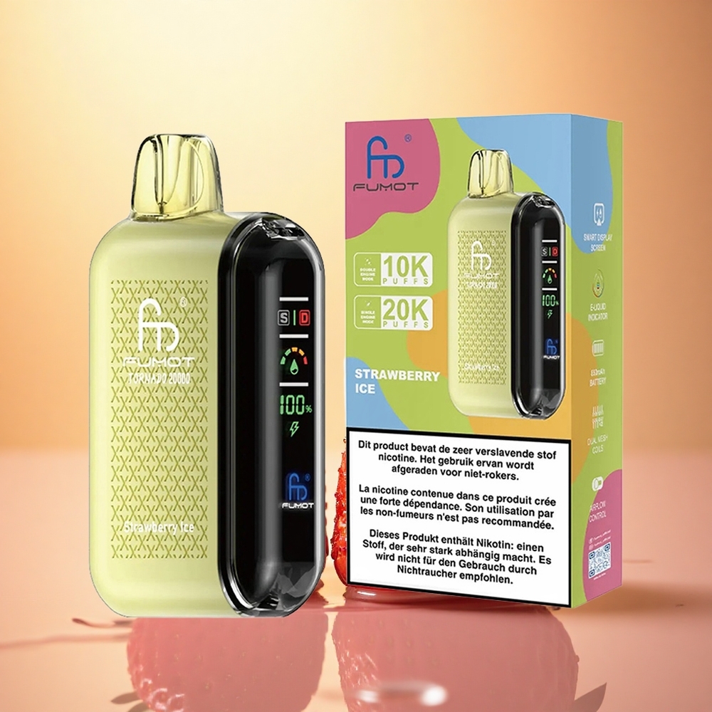 Fumot Tornado 20000 Puffs Strawberry Ice Dual Mesh 20ml 850mAh