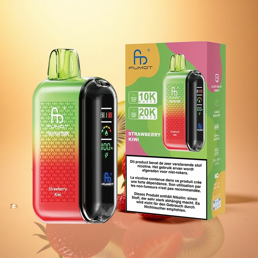 Fumot Tornado 20000 Puffs Strawberry Kiwi Dual Mesh 20ml 850mAh