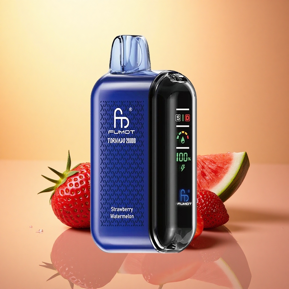Fumot Tornado 20000 Puffs Strawberry Watermelon Dual Mesh Coil 20ml 850mAh