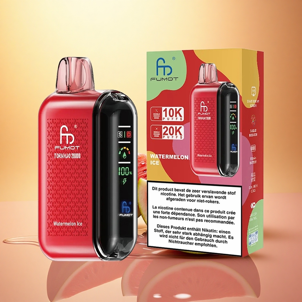 Fumot Tornado 20000 Puffs Watermelon Ice Dual Mesh 20ml 850mAh