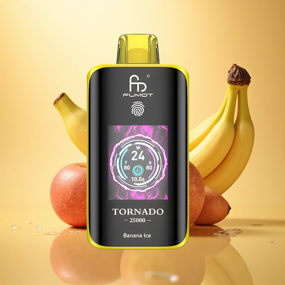 Fumot Tornado 25000 Puffs Banana Ice Rechargeable 700mAh 20ml Nicotine 5%