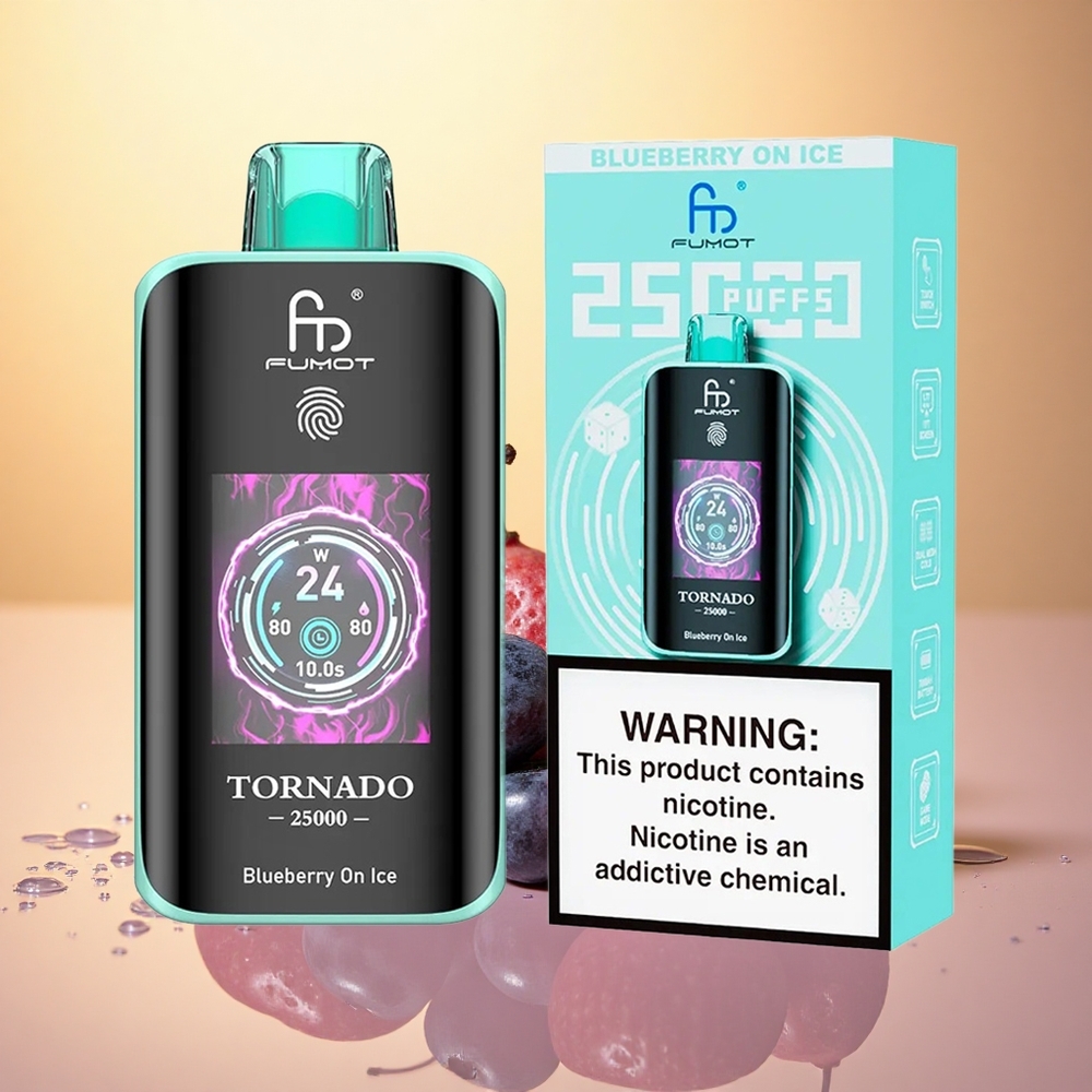 Fumot Tornado 25000 Puffs Blueberry On Ice with 700mAh & 5% Nicotine