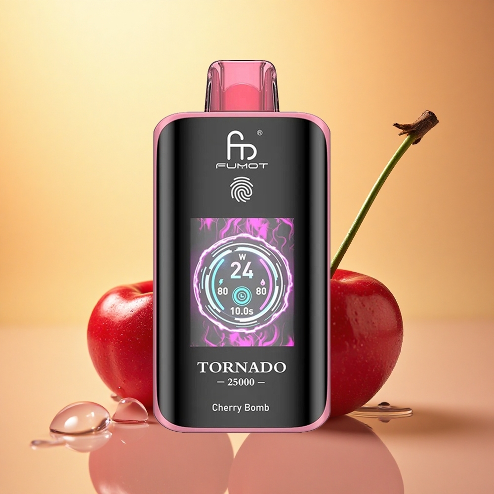 Fumot Tornado 25000 Puffs Cherry Bomb HD Screen 700mAh 20ml