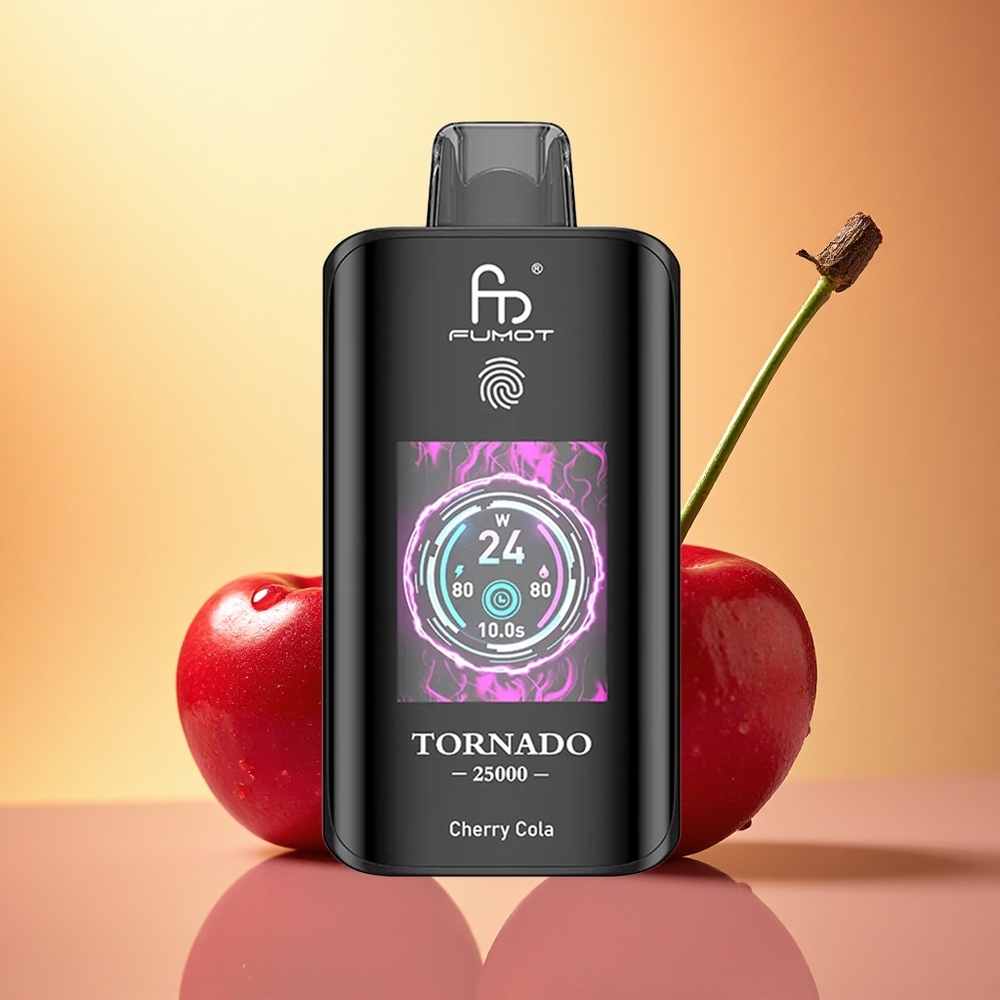 Fumot Tornado 25000 Puffs Cherry Cola HD Screen 700mAh 20ml 5% Nicotine