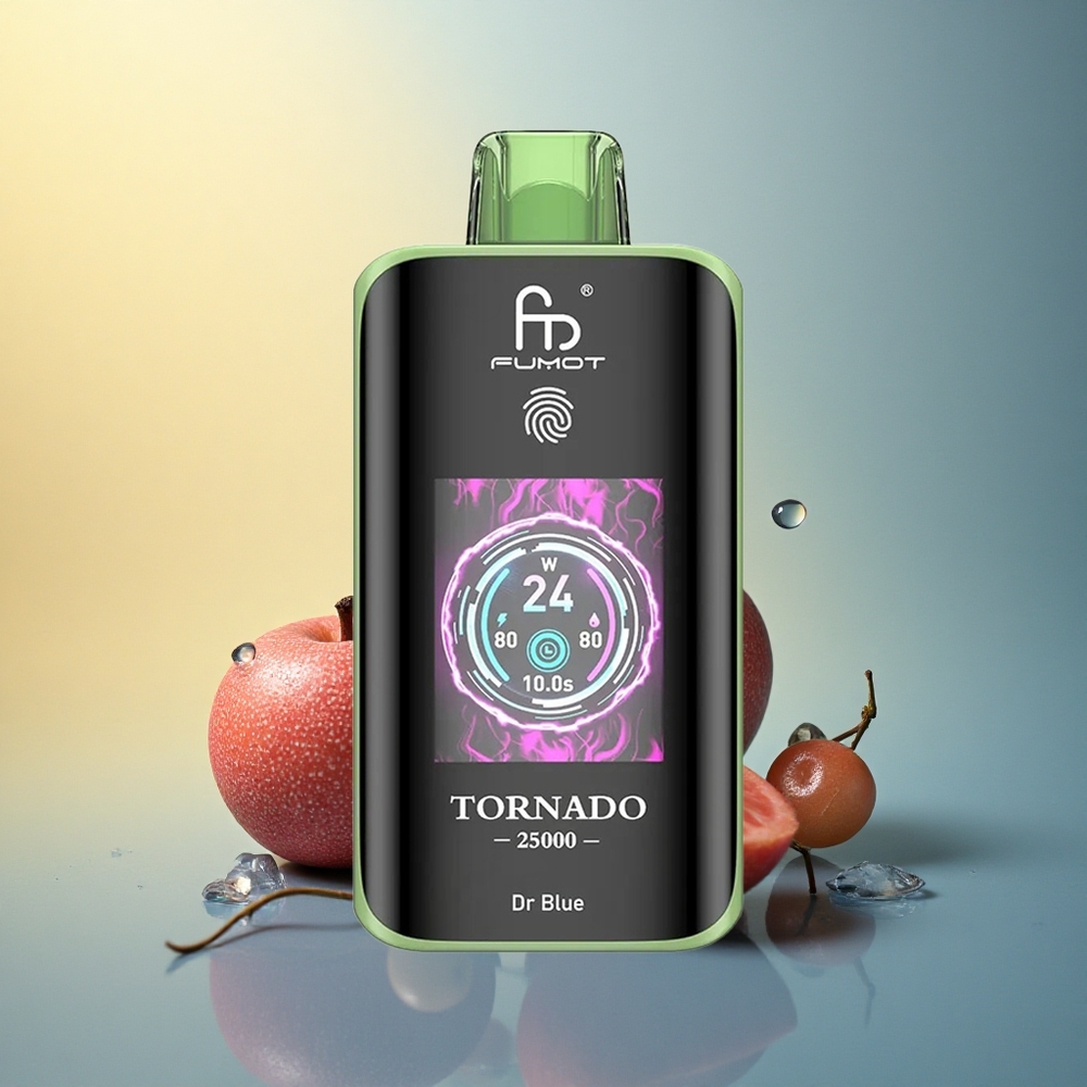Fumot Tornado 25000 Puffs Dr Blue HD Screen 700mAh 20ml Nicotine Strength