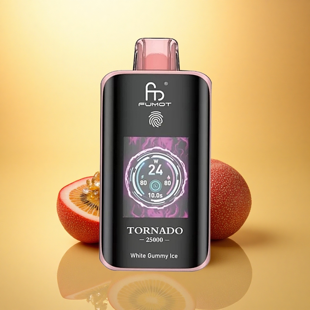 Fumot Tornado 25000 Puffs Kiwi Passion Fruit Guava HD Screen 700mAh 20ml Nicotine