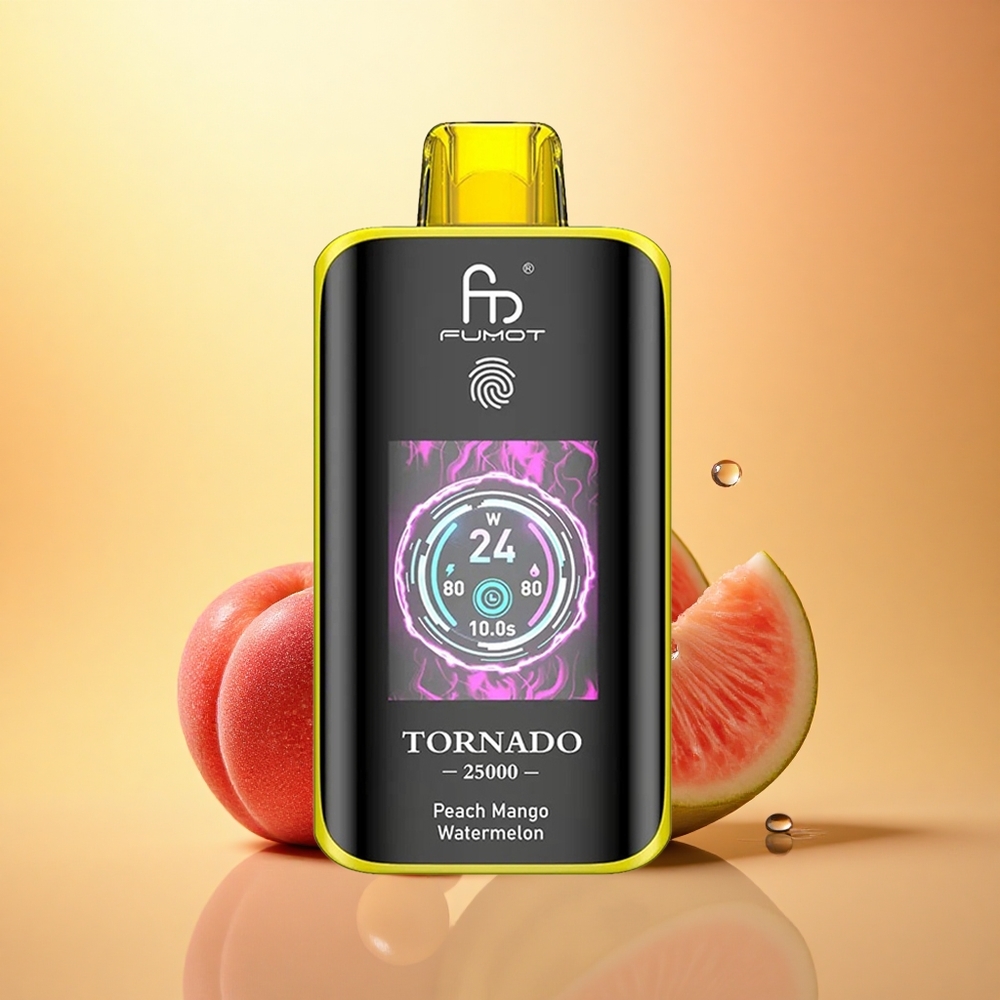 Fumot Tornado 25000 Puffs Peach Mango Watermelon 20ml 700mAh 5% Nicotine