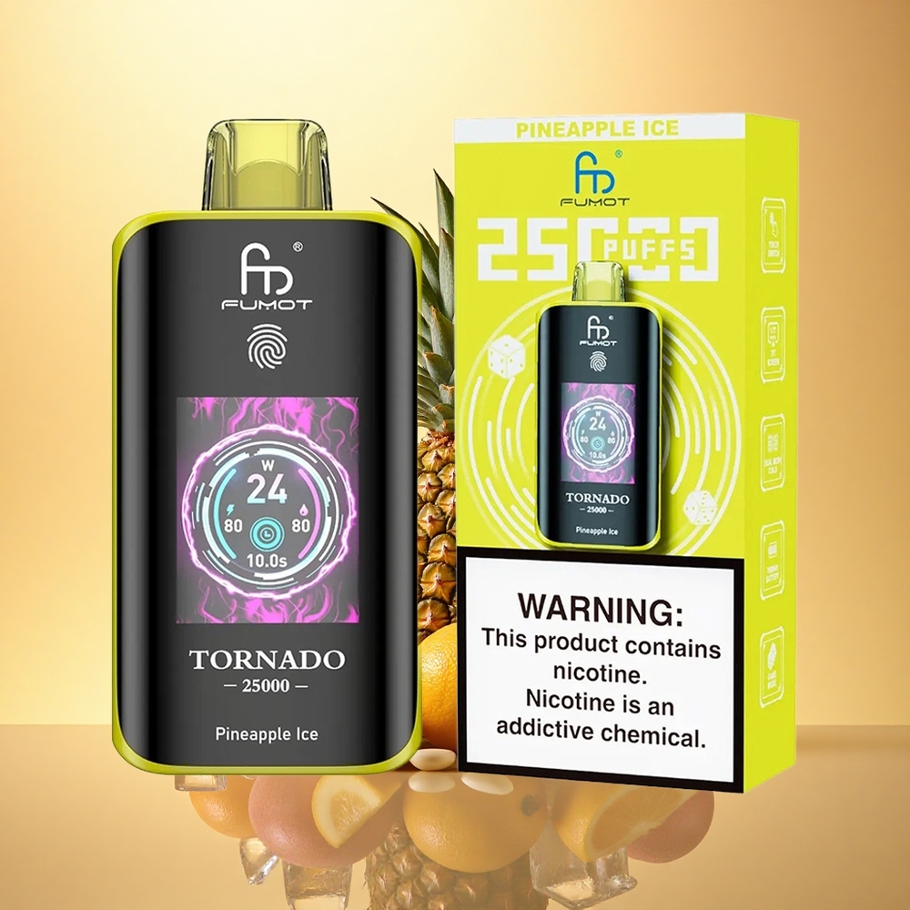 Fumot Tornado 25000 Puffs Pineapple Ice HD Screen 700mAh 20ml Nicotine