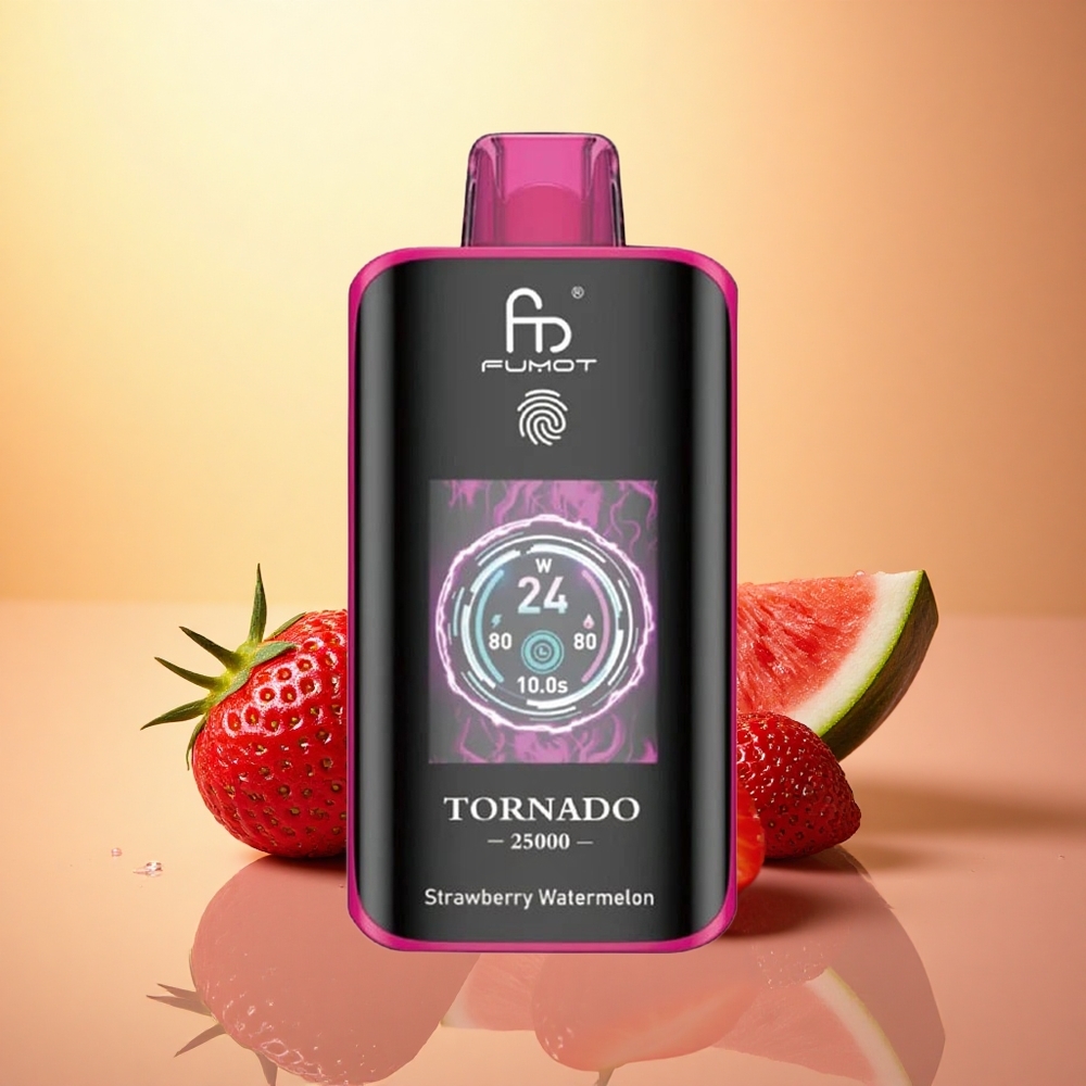 Fumot Tornado 25000 Puffs Strawberry Watermelon HD Screen 700mAh 20ml