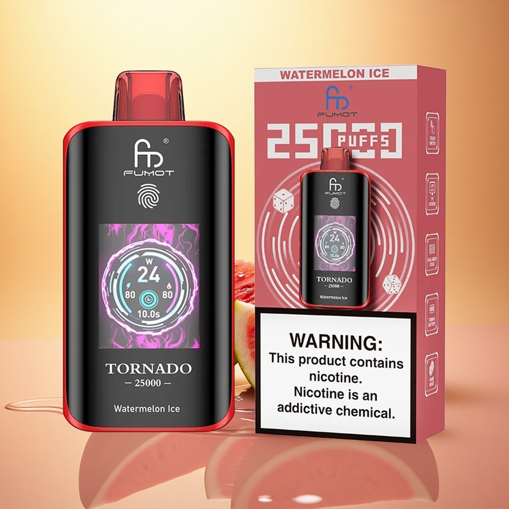Fumot Tornado 25000 Puffs Watermelon Ice HD Screen 700mAh 20ml Nicotine