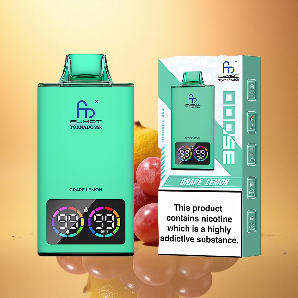 Fumot Tornado 35000 Puffs Grape Lemon Dual Mesh 15ml 700mAh
