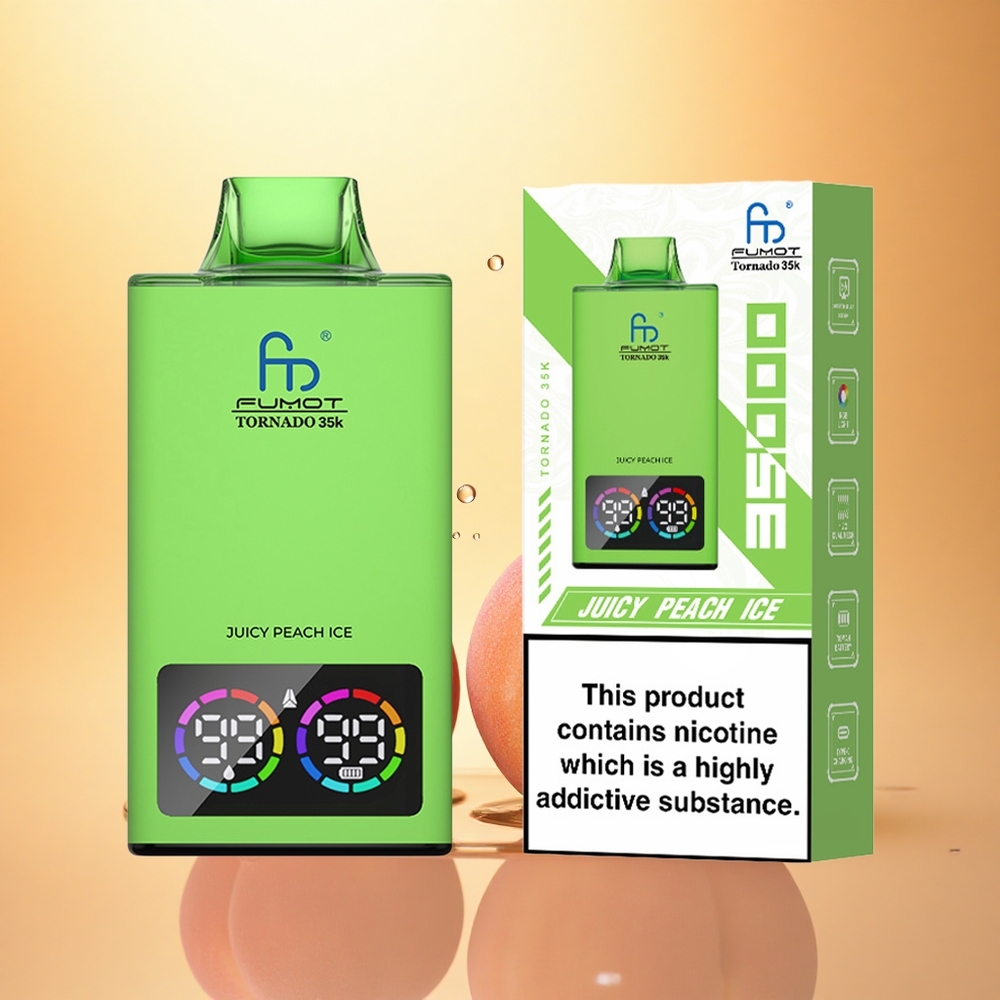 Fumot Tornado 35000 Puffs Juicy Peach Ice Dual Mesh RGB