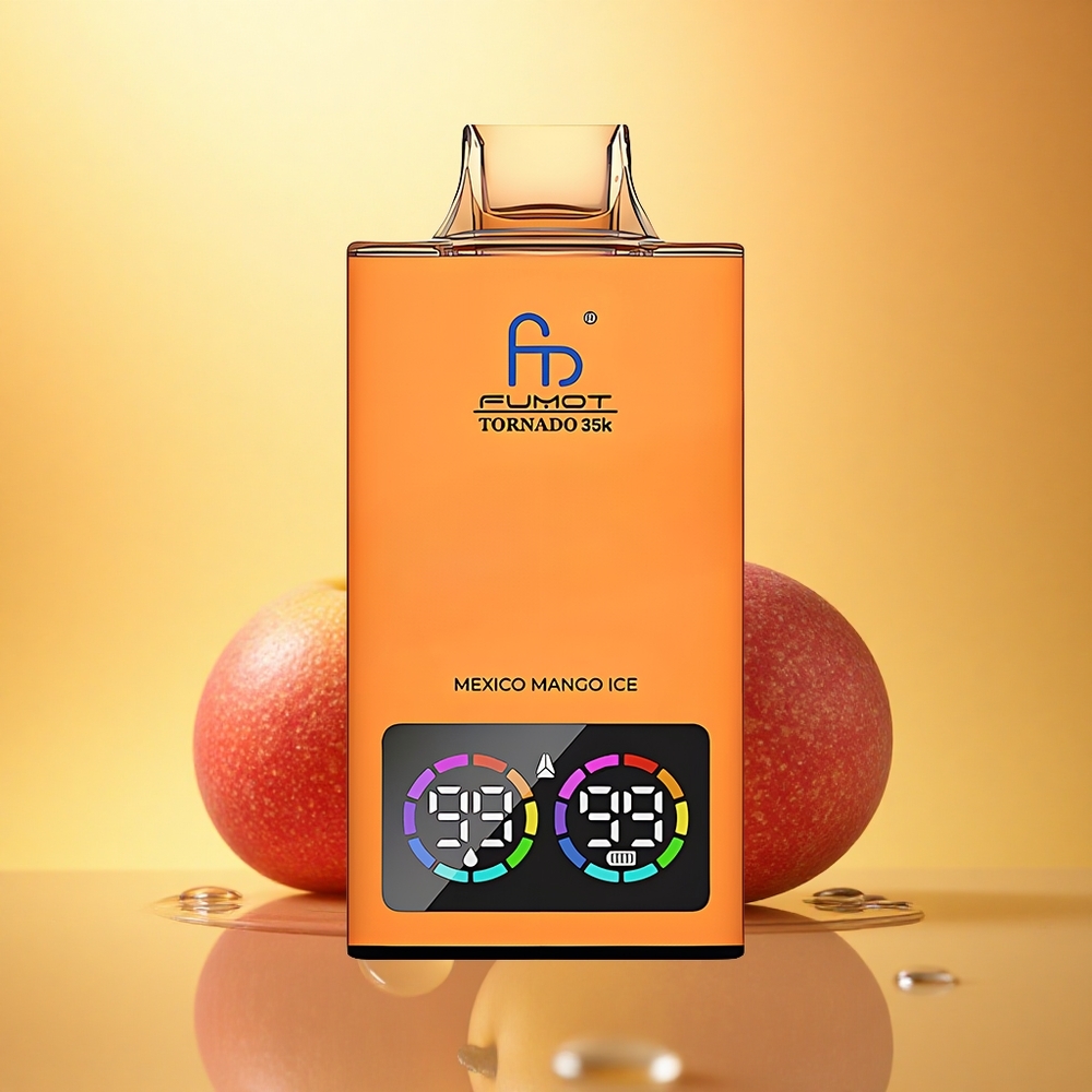Fumot Tornado 35000 Puffs Mexico Mango Ice Dual Mesh Coil 700mAh Fast Charging