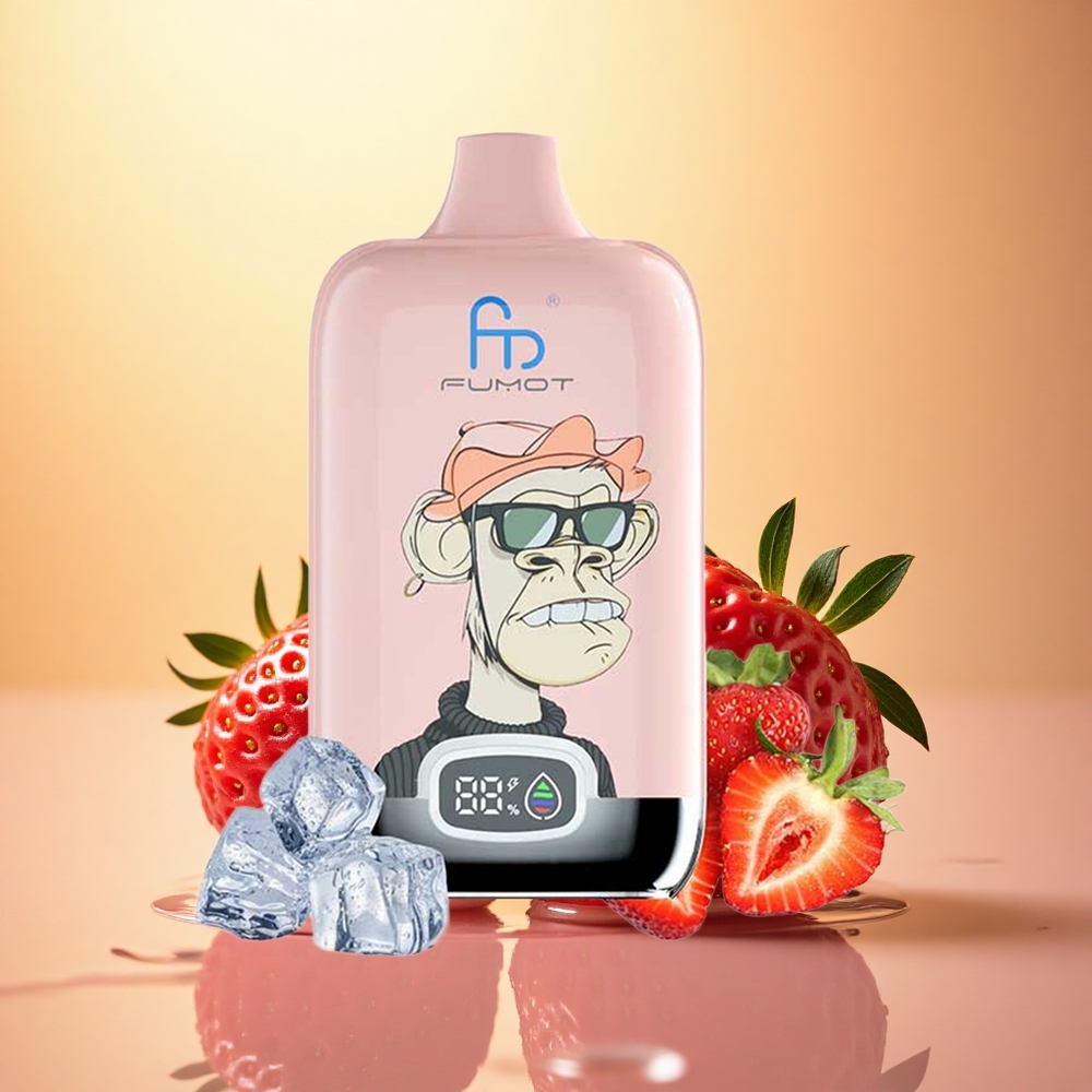 Fumot Tornado Digital Box 12000 Puffs Strawberry Ice Mesh Coil 550mAh