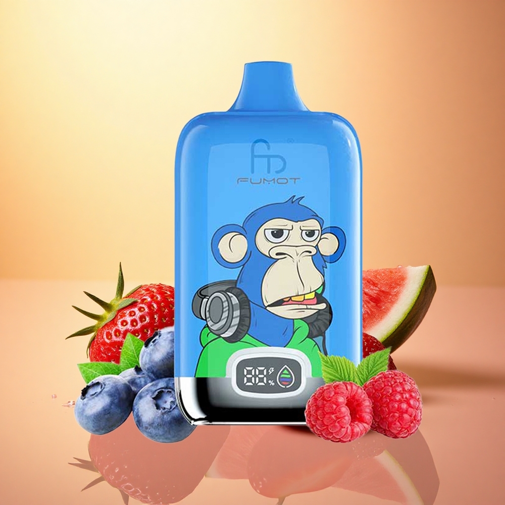 Fumot Tornado Digital Box 12000 Puffs Strawberry Watermelon 550mAh Mesh Coil