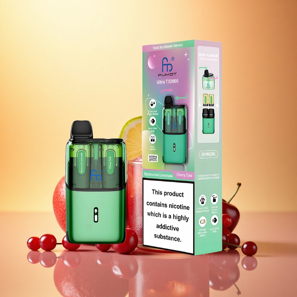 Fumot Ultra T32000 Puffs Blackcurrant Lemonade - Cherry Cola 24ml 20mg Nicotine 800mAh