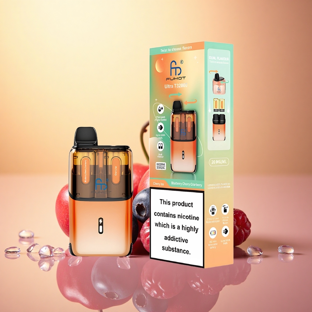 Fumot Ultra T32000 Puffs Blueberry Cherry Cranberry - Cherry Ice with 800mAh Battery and 20mg Nicotine