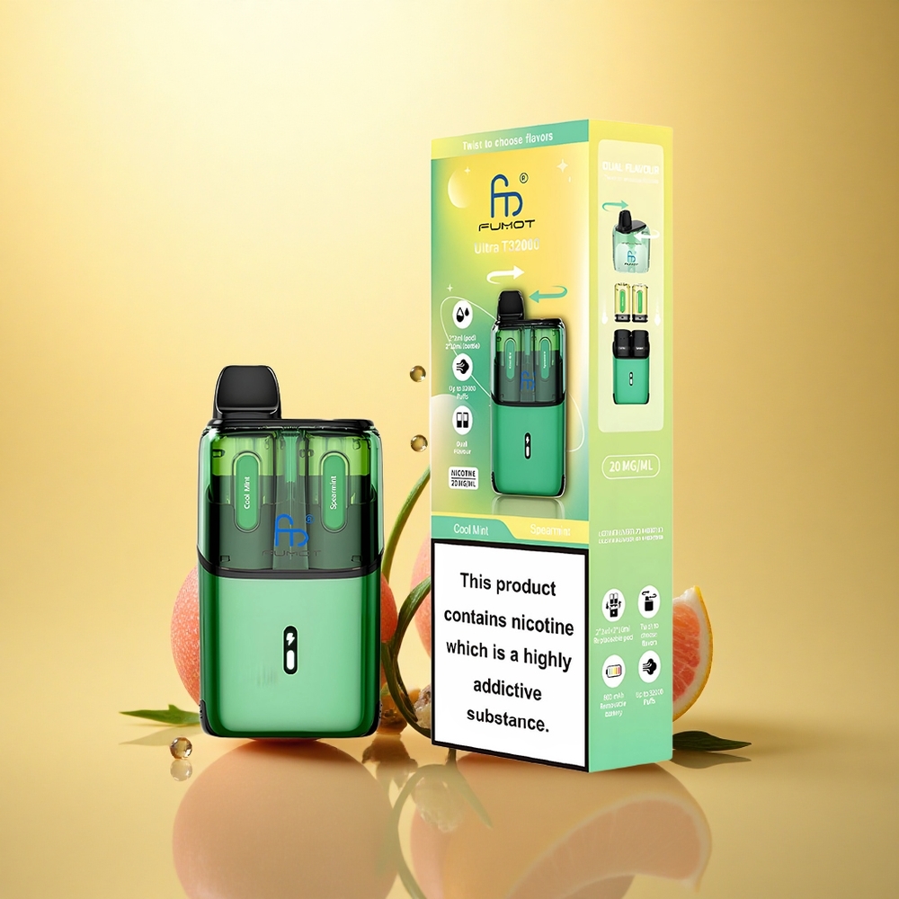 Fumot Ultra T32000 Puffs Cool Mint - Spearmint 24ml 20mg Nicotine 800mAh