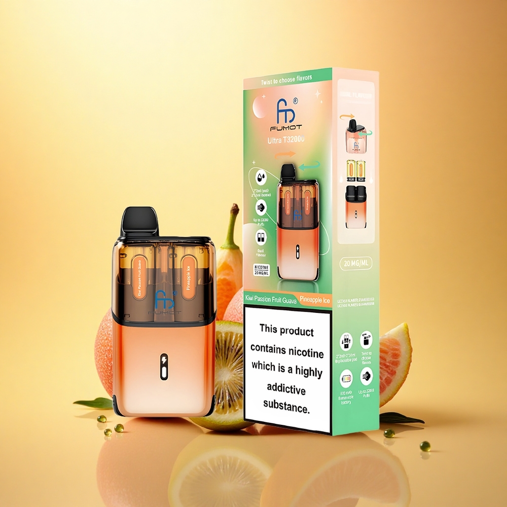 Fumot Ultra T32000 Puffs Kiwi Passion Fruit Guava - Pineapple Ice with 800mAh Battery and 20mg Nicotine