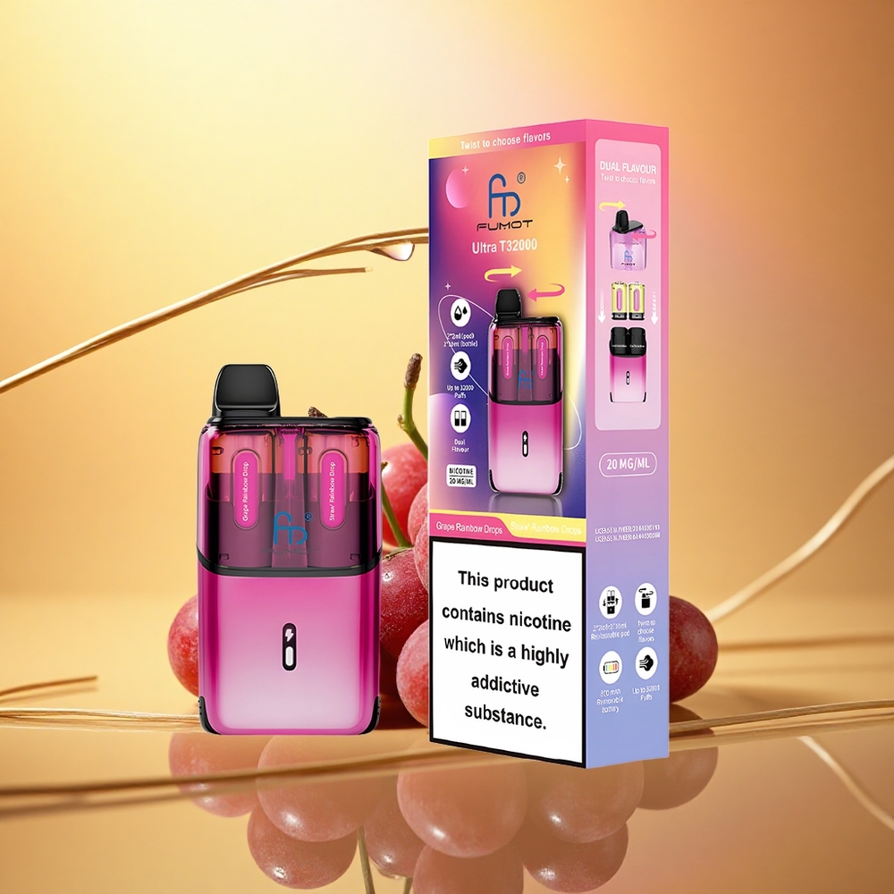 Fumot Ultra T32000 Puffs Straw Rainbow Drops - 20mg Nicotine Mesh Coil