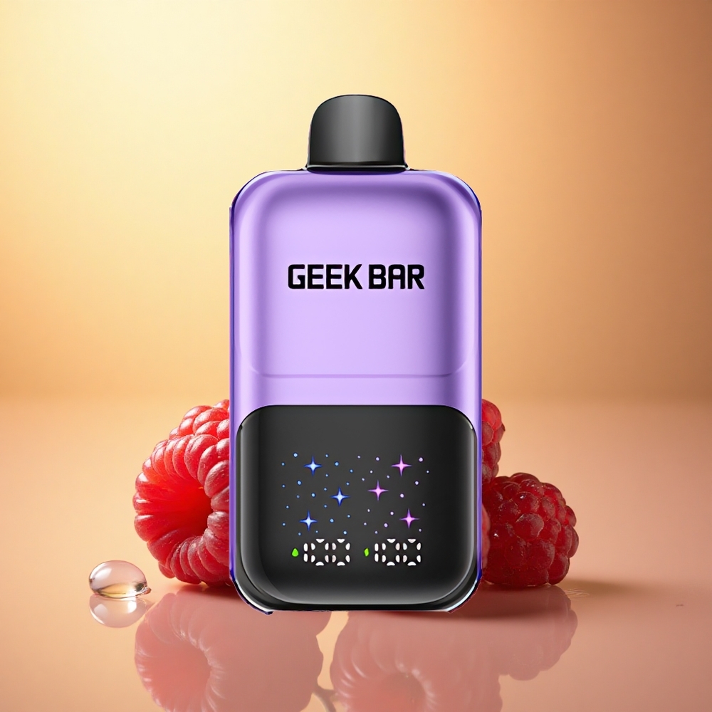 GEEK BAR 2GO 20ml 50000 Puffs Grape & Raspberry Dual Tank 20mL Interactive Screen Rechargeable Disposable Vape Pen