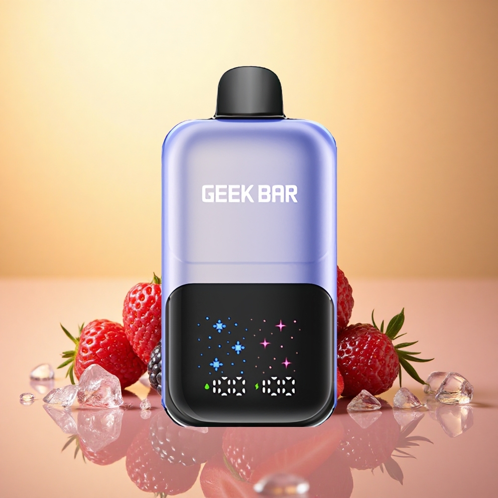 GEEK BAR 2GO 20ml 50000 Puffs Mixed Berries Ice Dual Tank Rechargeable 5% Nicotine