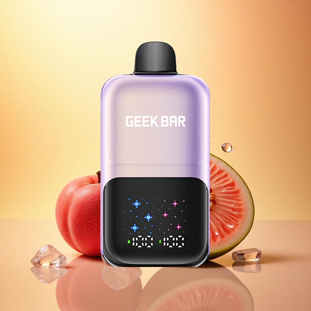 GEEK BAR 2GO 20ml 50000 Puffs Peach Mango Watermelon Ice with Adjustable Coolness 20mL 5% Nicotine